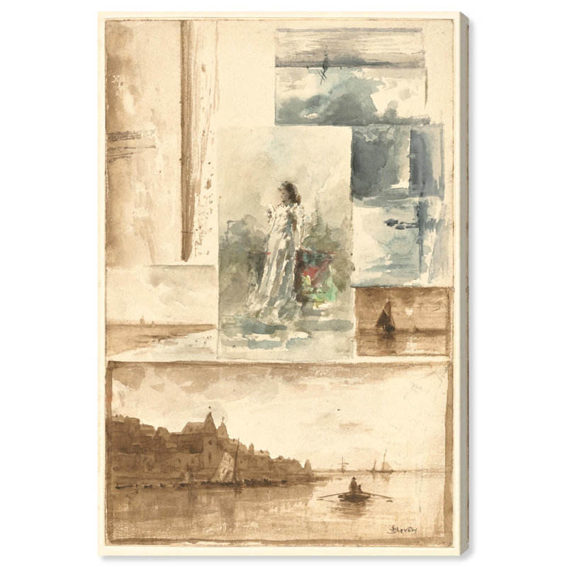 Art Remedy Trompe L'oeil Collage Canvas Nude Portrait Wall Art