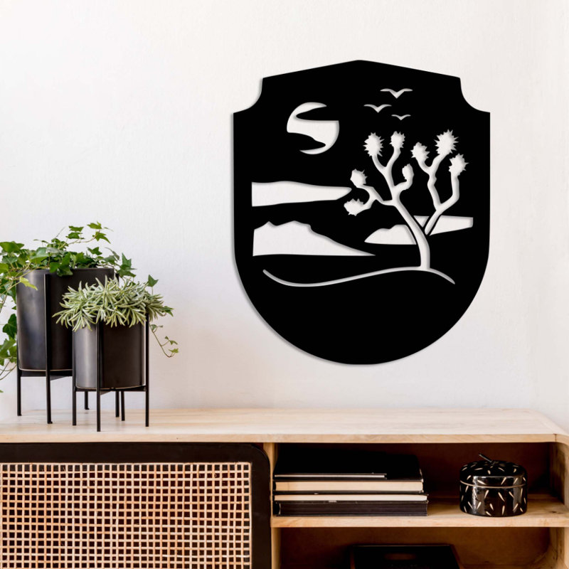 Décoration murale, H 24 po x l 24 po x P 0,12 po, Noir
