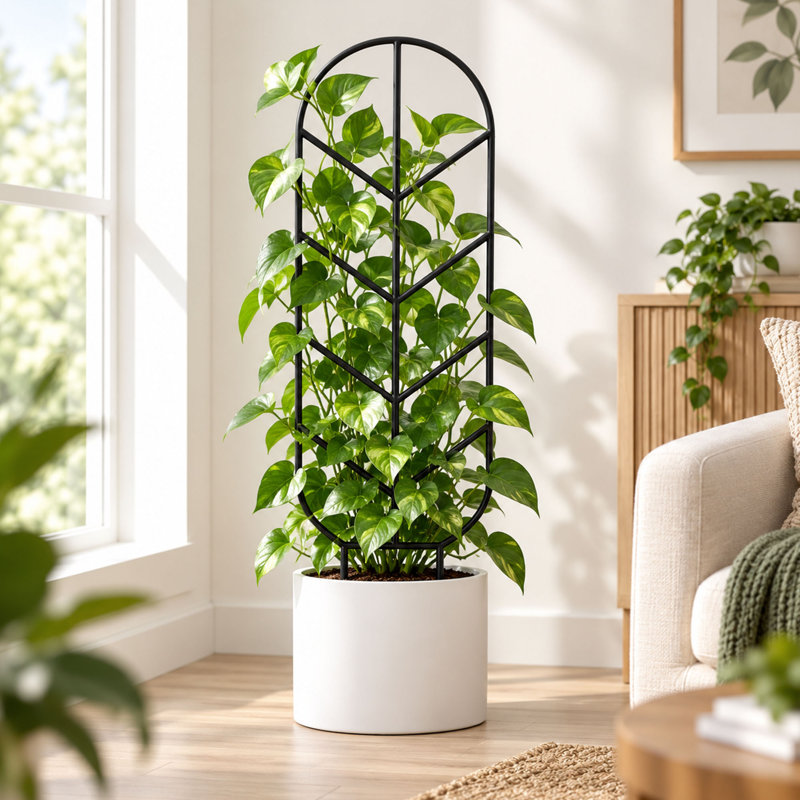 30 in. H x 10.6 in. W Fan Trellis