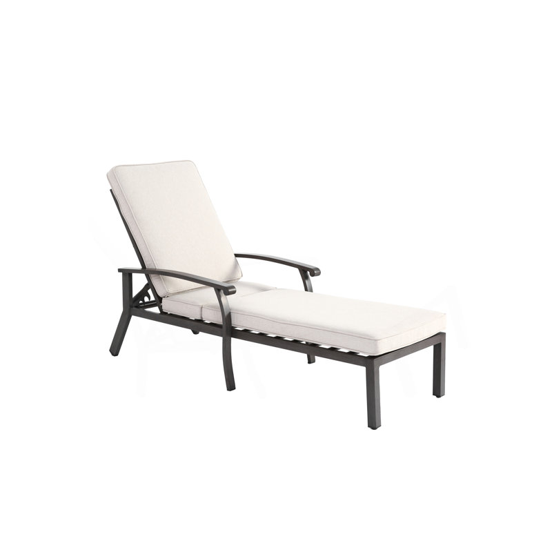 Méridienne en aluminium coulé, Beige