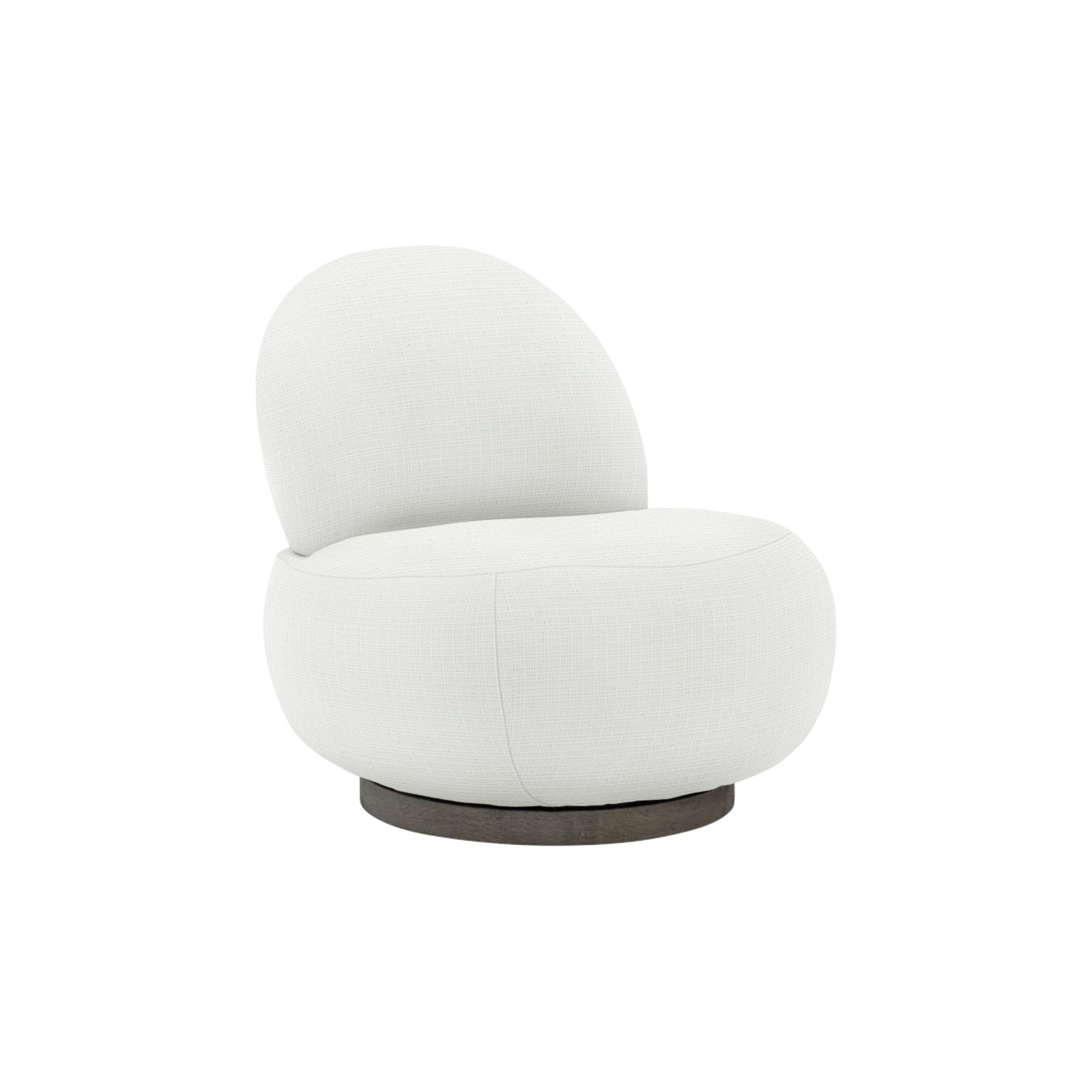 Caicos Swivel Patio Chair with Cushions, Cream Linen 6025-002