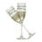 Pewter Vine Flute Set