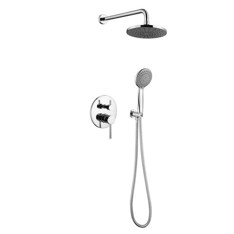 Système de douche complet avec valve brute, Chrome