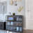 Black Glass Door Shoe Box Shoe Storage Cabinet  With RGB Led Light-513873960