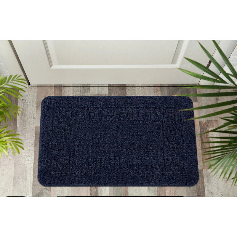 Aidelyn Non-Slip Indoor Doormat, Navy, 50cm W x 80cm L