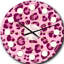 Motif léopard rose - horloge murale moderne Mid-Century-40748054