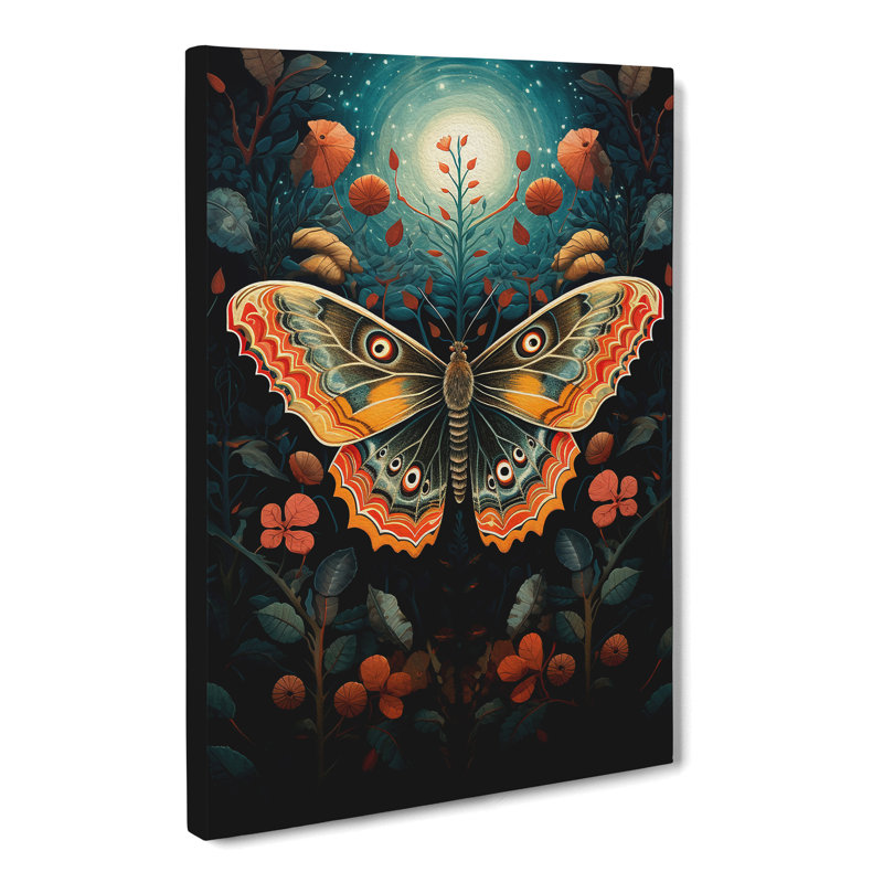 Moth Abstract - Wrapped Canvas, 50cm H x 35cm W x 3cm D