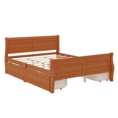 Siemona Wood Platform Bed with 4 Drawers and Streamlined Headboard & Footboard -  Alcott HillÂ®, 61F3B6AF135C42028C1C343E4F6683EE