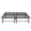Structure en métal pour chambre à coucher - sommier pleine grandeur, base de lit de style noir et cadre fonctionnel