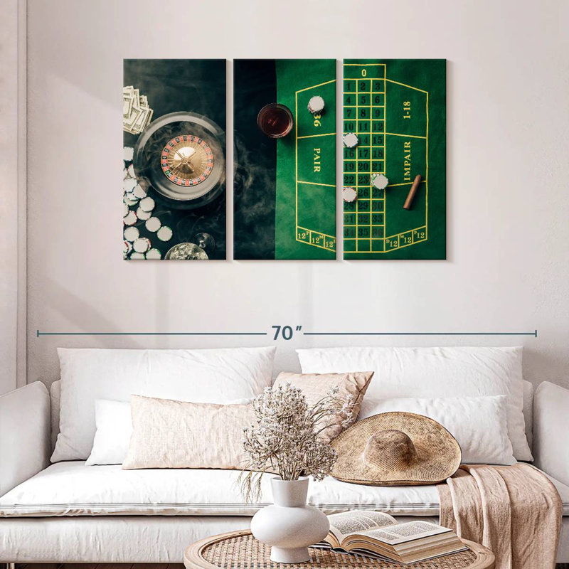 Senne Casino Table Game, 28" H x 45" W