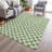 Machine Washable Indoor/Outdoor Xhevrie Green Rug-1774251949