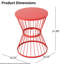 Table d'appoint vibrante en forme de sablier en acier inoxydable pour la terrasse