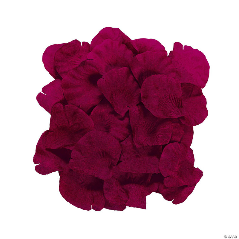 Pétales de rose bourgogne , H 6,6 po x l 5,1 po x P 1,6 po, Bourgogne / marron