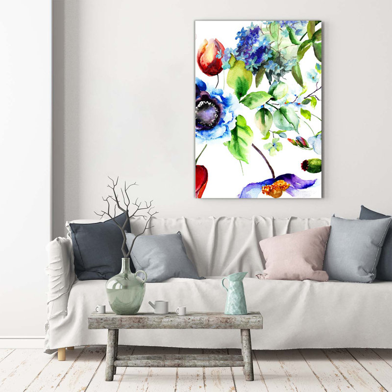 Field Flowers - Wrapped Canvas Print