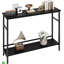 Console de rangement d'entrée avec tablette réglable - 39,3 po - noir-85235768