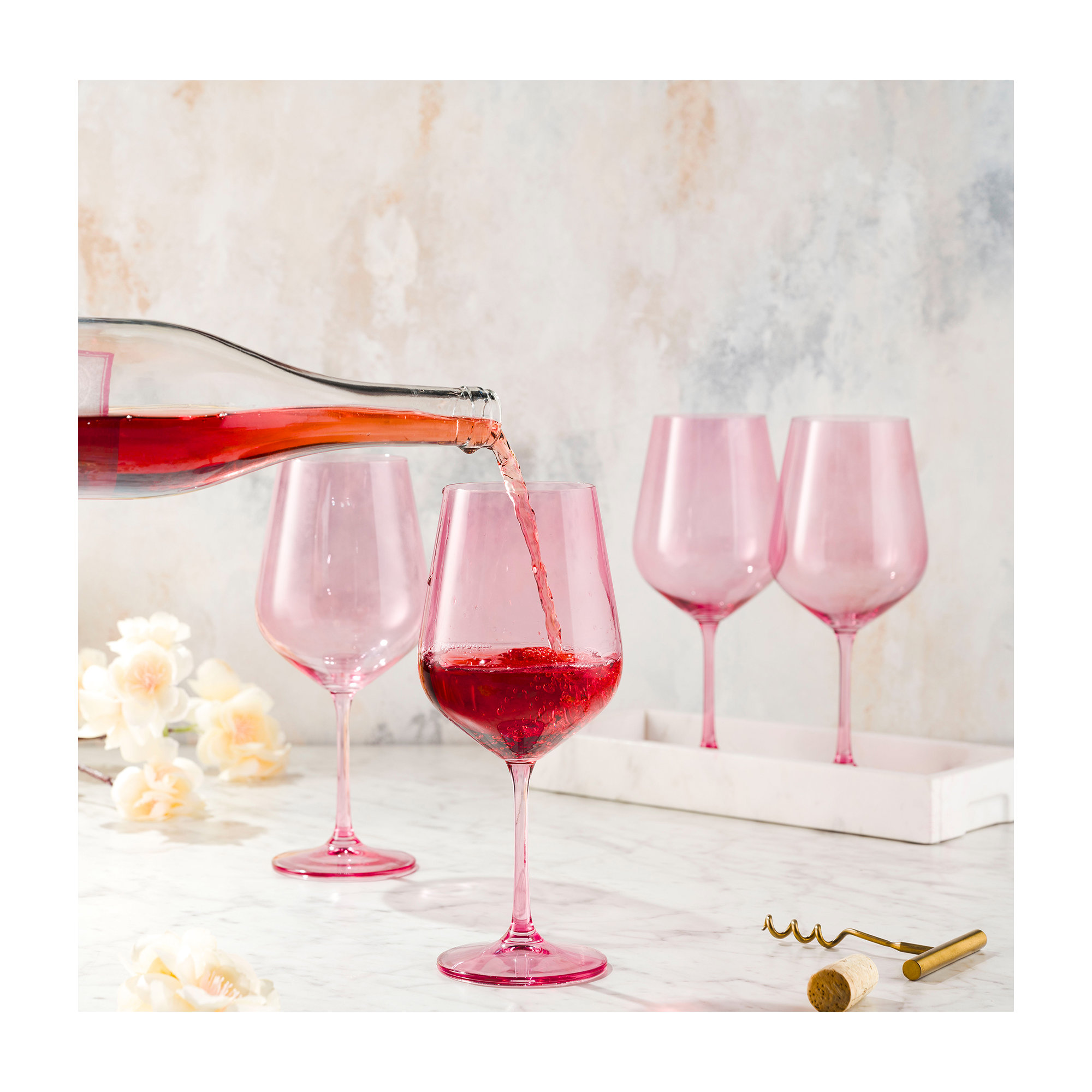 Amelia Sheer Red Wine 23oz, Rose