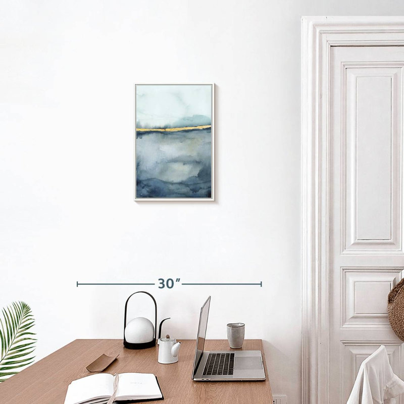 Horizon côtier II, Cadre flottant blanc, 13" x 19"