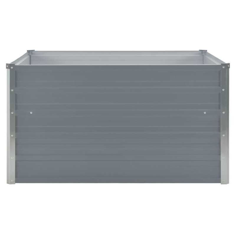 Jardinière en acier galvanisé, gris