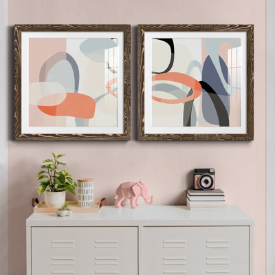" Floating On Silk I " 2 - Pieces Painting Print