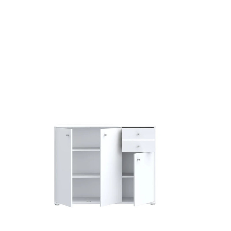 Amandla 108.8cm W 2 - Drawer Chest of Drawers, White