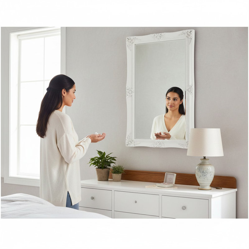 Rectangle Mirror, White