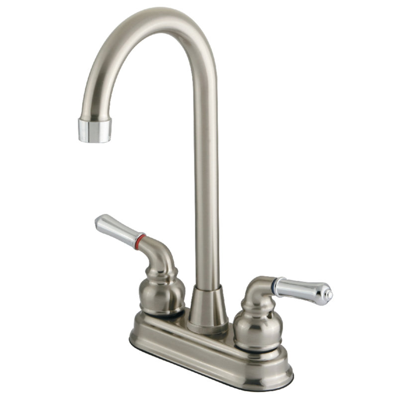 Magellan Centerset Bar Faucet, Brushed Nickel/Polished Chrome