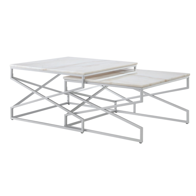 Ensemble de tables basses 4 pièces Sealcove, Argent