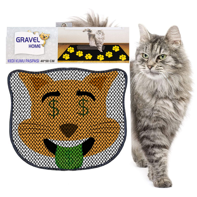 Durable Cat Litter Mat, 15.7 x 19.7 inches | 50% PVC / 50% Polyester, Machine Washable & Vacuum Friendly | Perfect for Easy Cleanup, Non-Slip Design to Keep Your Home Clean & Fresh, Ideal for Pet Owners