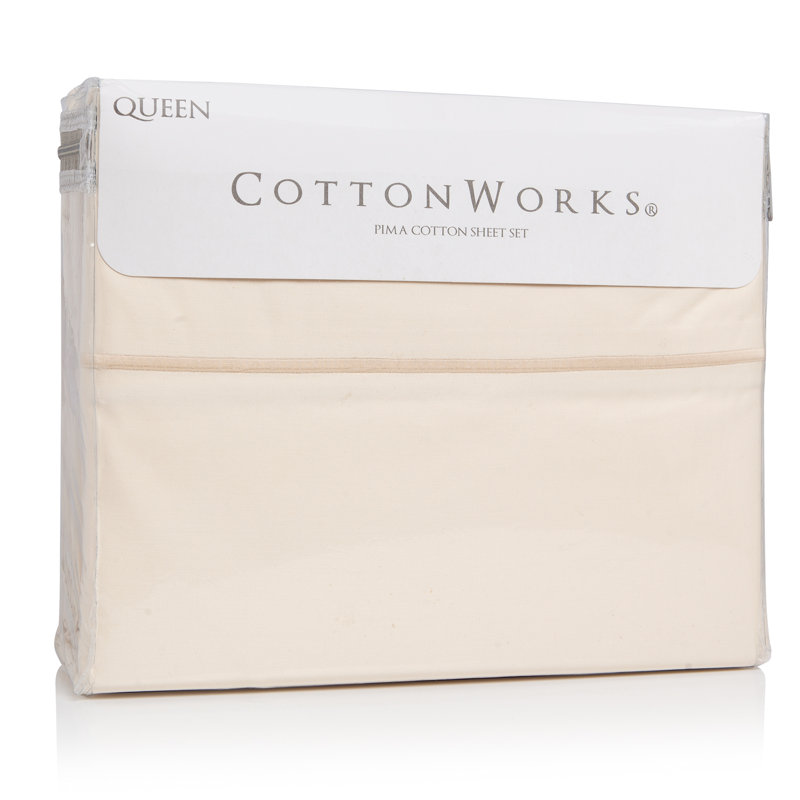 Sateen - Set of 2, Ivory, Queen Pillowcase