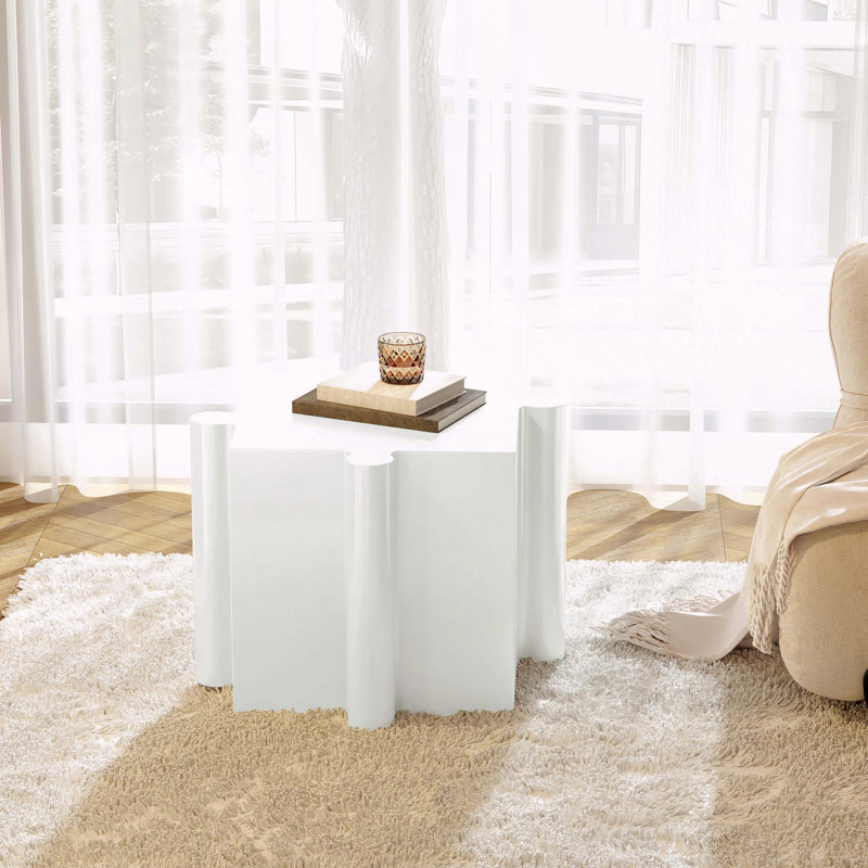 Table d'appoint modulaire MVE, Blanc, 17.75" H x 15.75" W x 15.75" D