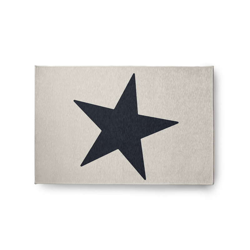 Tapis bleu requin à tissage plat Petersfield, Rectangle 2 pi x 3 pi