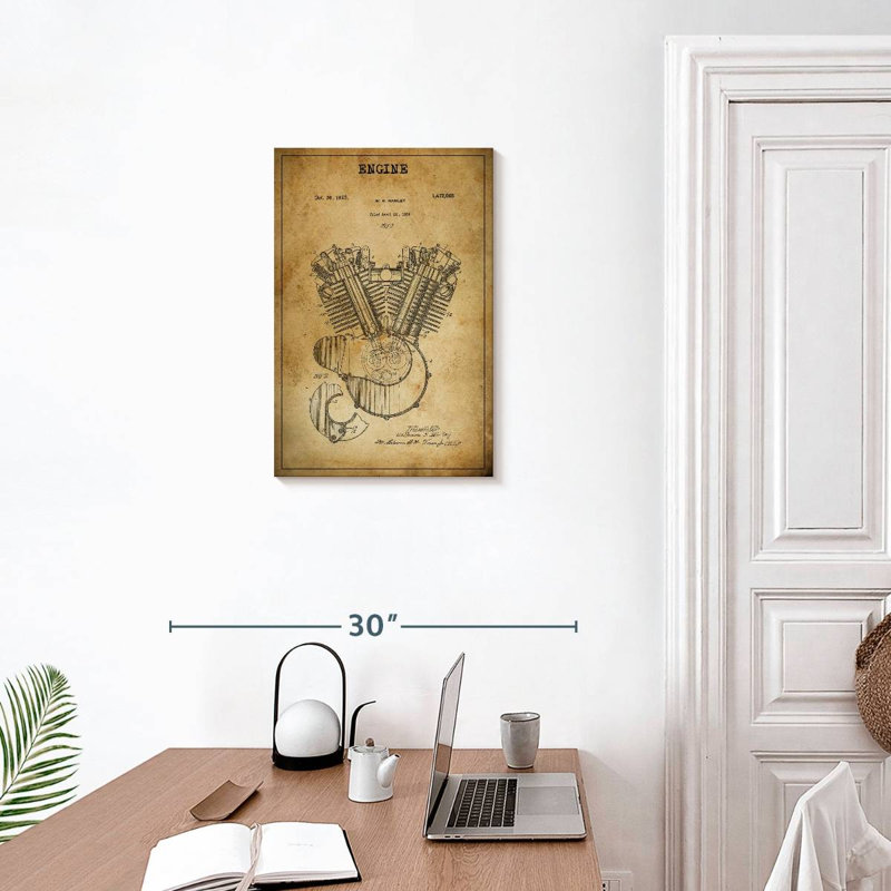 Engine Ladonta, 24" H x 16" W