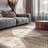 Beige Brown Geometric Stripe Area Rug-24448612