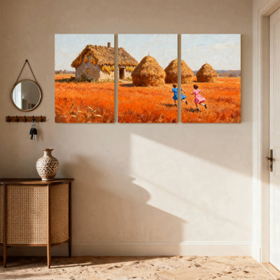 Ensemble de 3 impressions sur toile Scènes et paysages urbains
