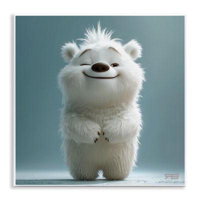 Ours polaire souriant, plaque murale par RB