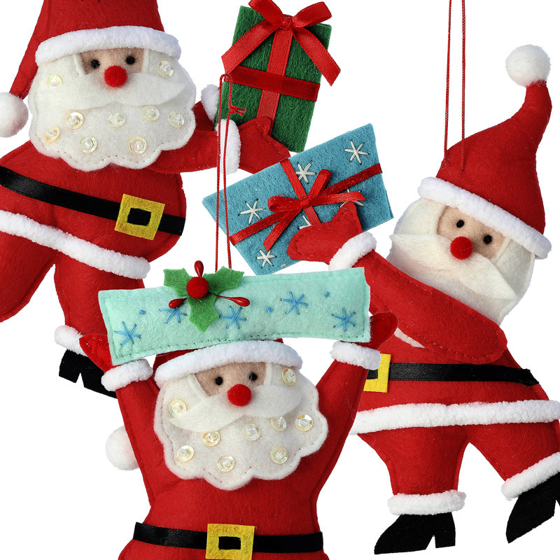 Ornements en feutre 6 "avec cadeaux 