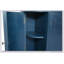 Armoire de rangement ovale 47 po avec 4 portes, accent cannelé et bord arrondi, porte coulissante, crédence autoportante pour le salon et la cuisine