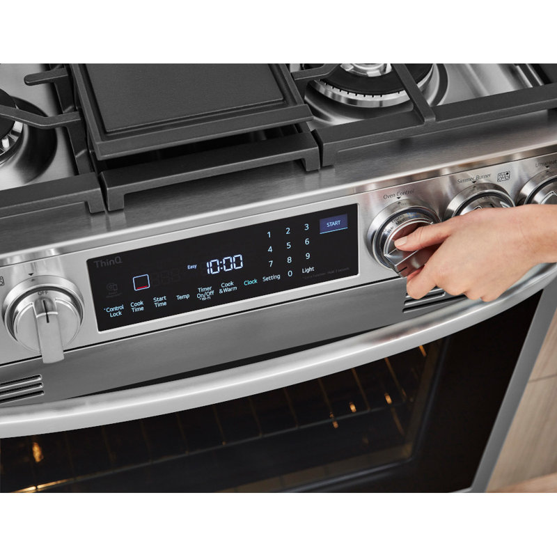 30" 6.3 cu. ft. Slide-in Natural Gas with Air Fry, Stainless Steel