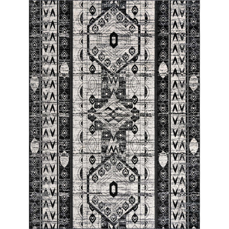 Ibaad Geometric Indoor Rug, Rectangle 9' x 12'