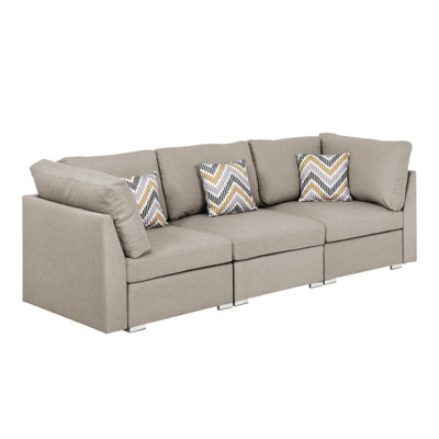 Canapé en tissu 95,3 "avec coussins Kayson