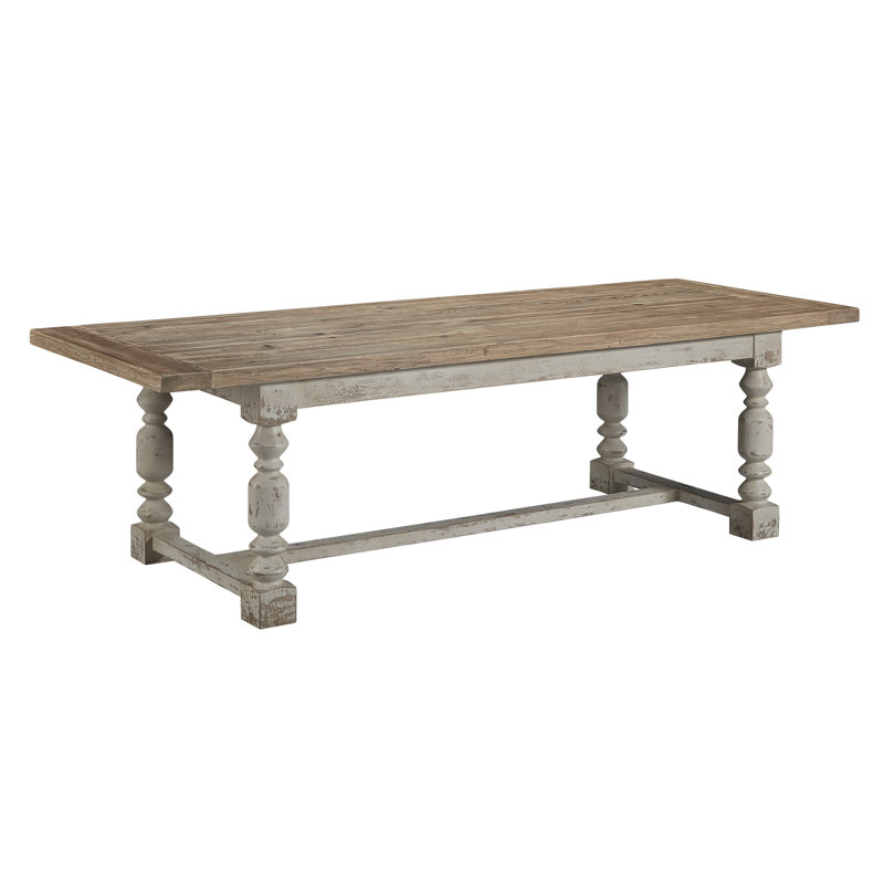 Table de salle à manger à tréteaux en bois massif 102 "Breakers