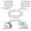 Boîte de 3 pots à fleurs surélevés hexagonaux en métal blanc pour planter des fleurs (L 70 po x l 60 po x H 18 po)-204676012-204676013