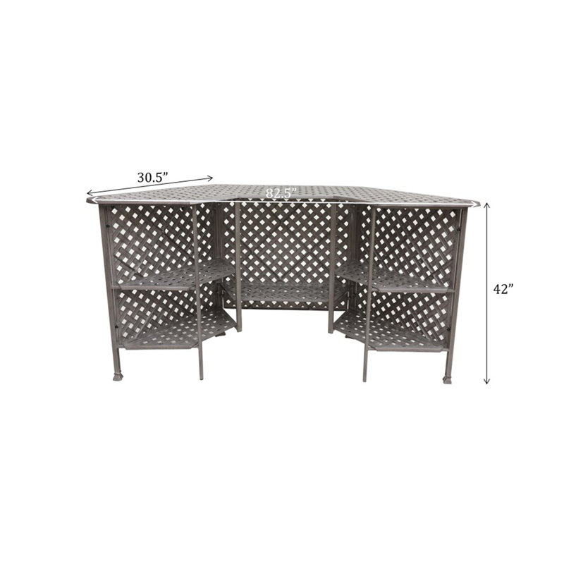 Cast Alumnim Weave Pattern Party Bar Table