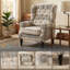 Upholstered Linen Accent Chair