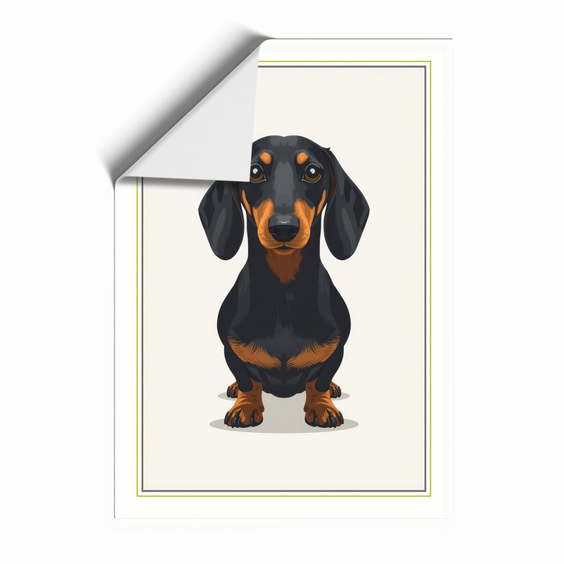 Dachshund Portrait Modern - Print, Unframed, A2 - 59.4 x 42.0 cm
