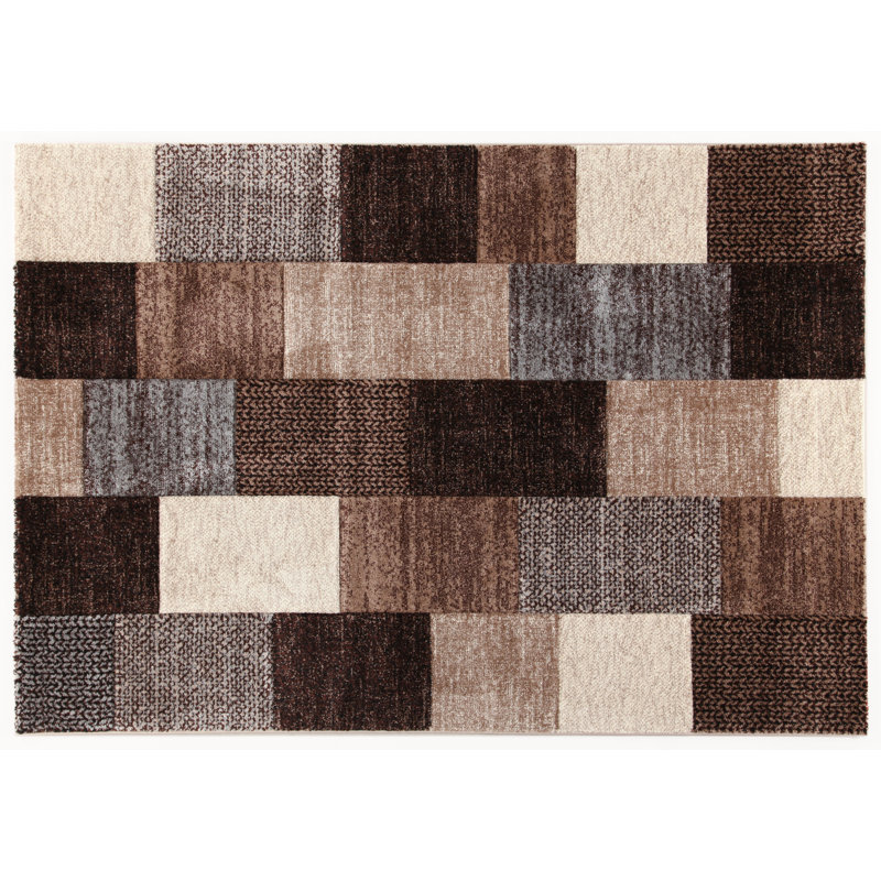 Square Rala Geometric Area Rug, Rectangle 160 x 230cm