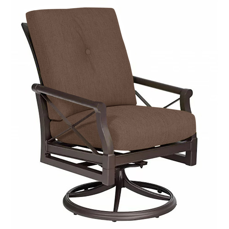 Andover Outdoor Rocker Chair, Chestnut Brown, Brisa Lasso Distressed