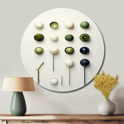 Minimalisme Golf Tees II - Art rond en métal