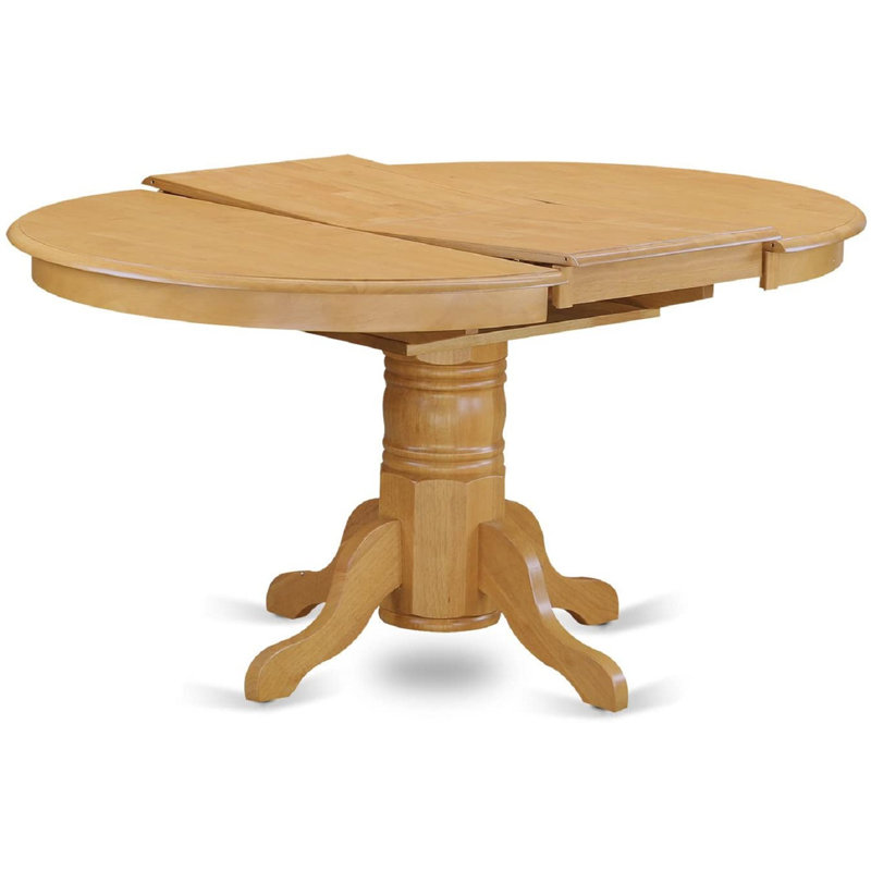 Ensemble de table de salle à manger 5 pièces comprenant une table de cuisine ovale avec papillon et 4 chaises, chêne, Naturel