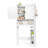 Tondria Solid and Manufactured Wood Over-the-Toilet Storage with Adjustable Shelves